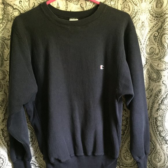 VINTAGE CHAMPION NAVY Tops - VNTG* NAVY* CHAMPION * REVERSE WEAVE CREWNECK